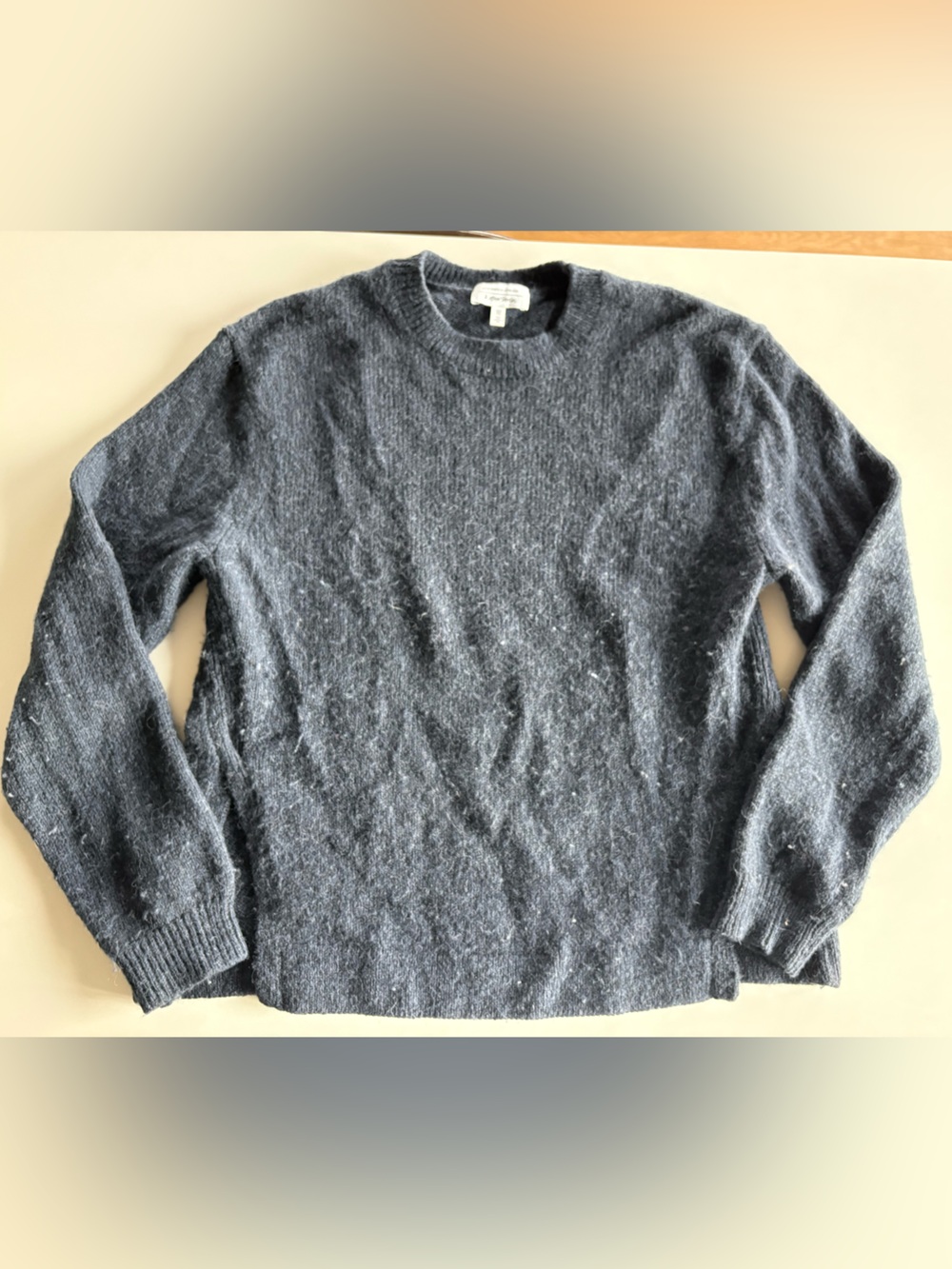 & Other Stories Navy Blue Relaxed Wool Alpaca Sweater